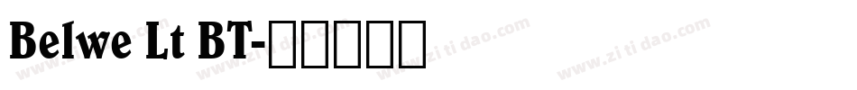 Belwe Lt BT字体转换